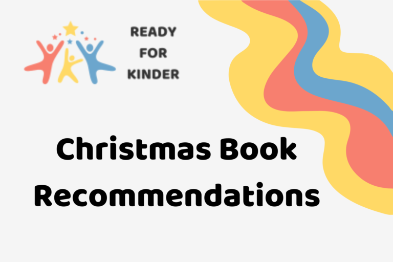 Ready for Kinder - Christmas Book Recommendations with decorative elements