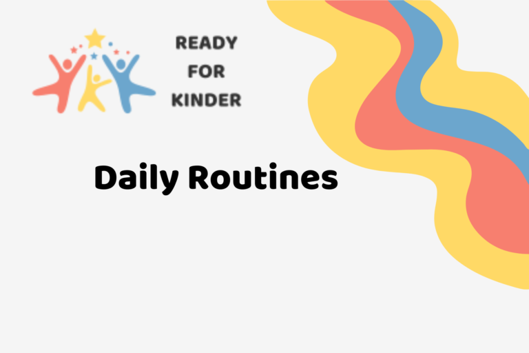 Ready for Kinder - Daily Routines with decorative elements